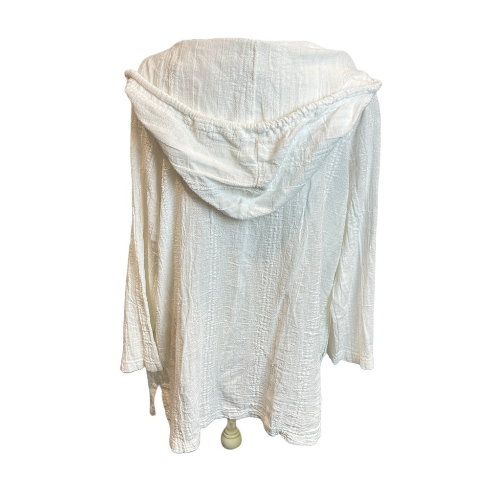 Dotti Hooded Cotton Lightweight Jacket or Swim CoverUp Large - Picture 2 of 5